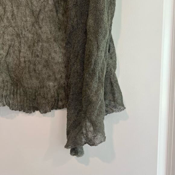 Eileen Fisher Women's Linen Sleeveless Cardigan‎ Green Lightweight Size Large - Picture 2 of 6